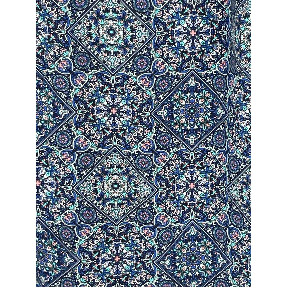Talbots Womens Plus Size 2X Dress Blue Kaleidoscope Sleeveless Back Zip - Picture 2 of 9